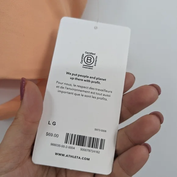 NWT ATHLETA Conscious Cut Out Crop Bra Top (A-C) - Picture 4 of 12